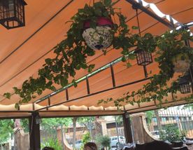 Toldos Antón toldo en techo de restaurante 